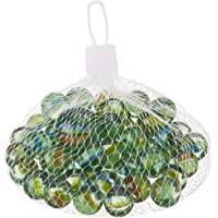 Los mejores  - Unbekannt 50 canicas pequeñas + 1 gran canicas en bolsa – Canicas de cristal para niños – Canicas coloridas de 1-5 cm y…